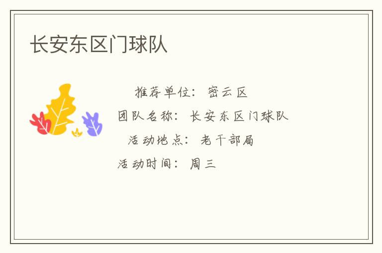 長安東區(qū)門球隊(duì)