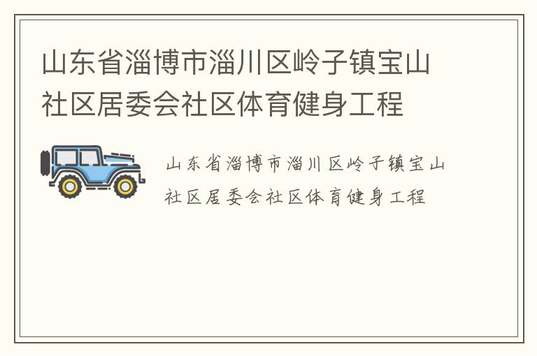 山東省淄博市淄川區(qū)嶺子鎮(zhèn)寶山社區(qū)居委會社區(qū)體育健身工程