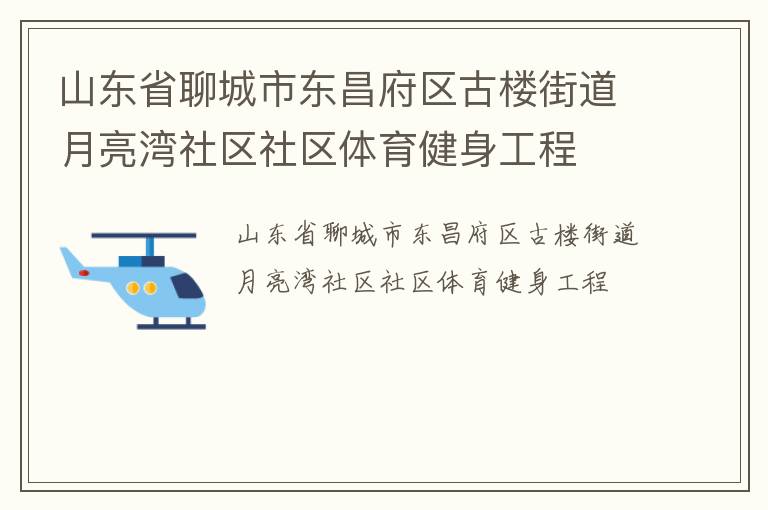 山東省聊城市東昌府區(qū)古樓街道月亮灣社區(qū)社區(qū)體育健身工程