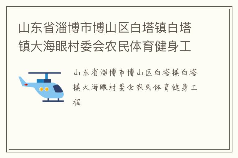 山東省淄博市博山區(qū)白塔鎮(zhèn)白塔鎮(zhèn)大海眼村委會農民體育健身工程