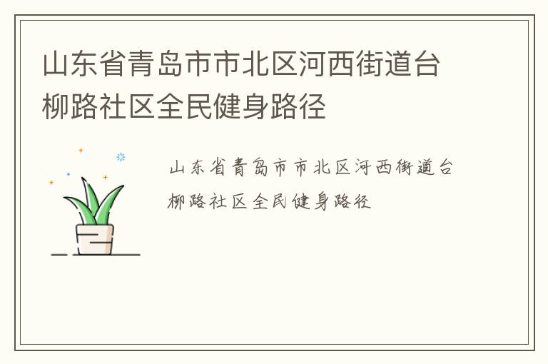 山東省青島市市北區(qū)河西街道臺柳路社區(qū)全民健身路徑