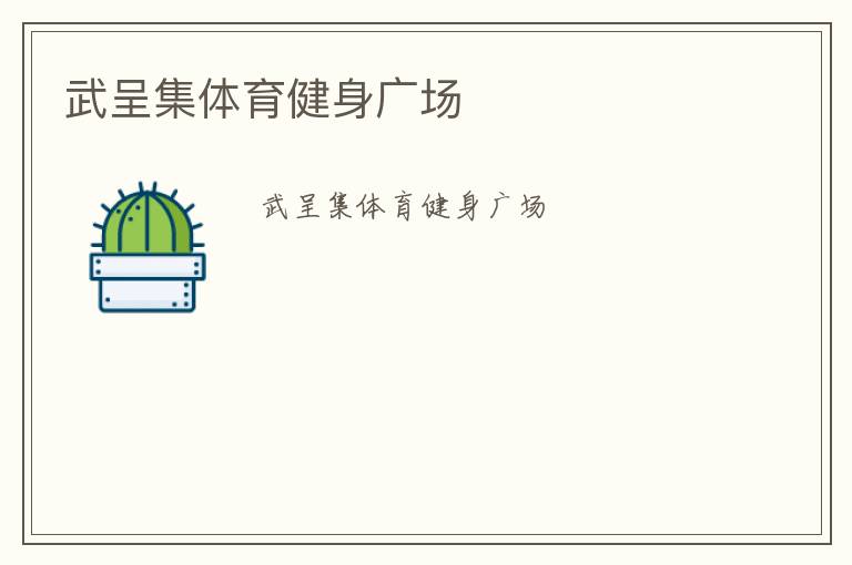 武呈集體育健身廣場(chǎng)